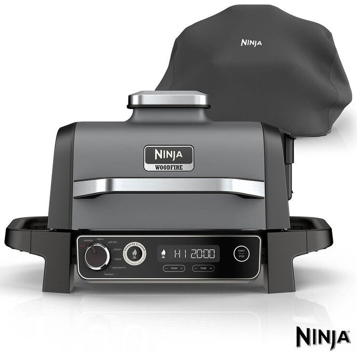 Ninja OG703UK Woodfire Electric BBQ Grill &amp; Smoker in Grey