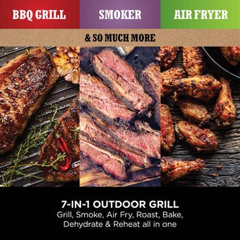 Ninja OG703UK Woodfire Electric BBQ Grill &amp; Smoker in Grey