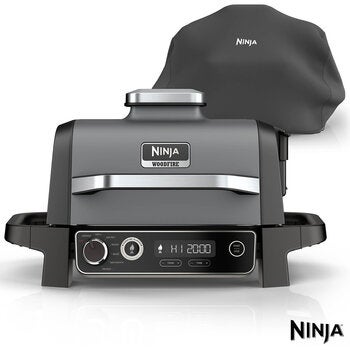Ninja OG703UK Woodfire Electric BBQ Grill &amp; Smoker in Grey