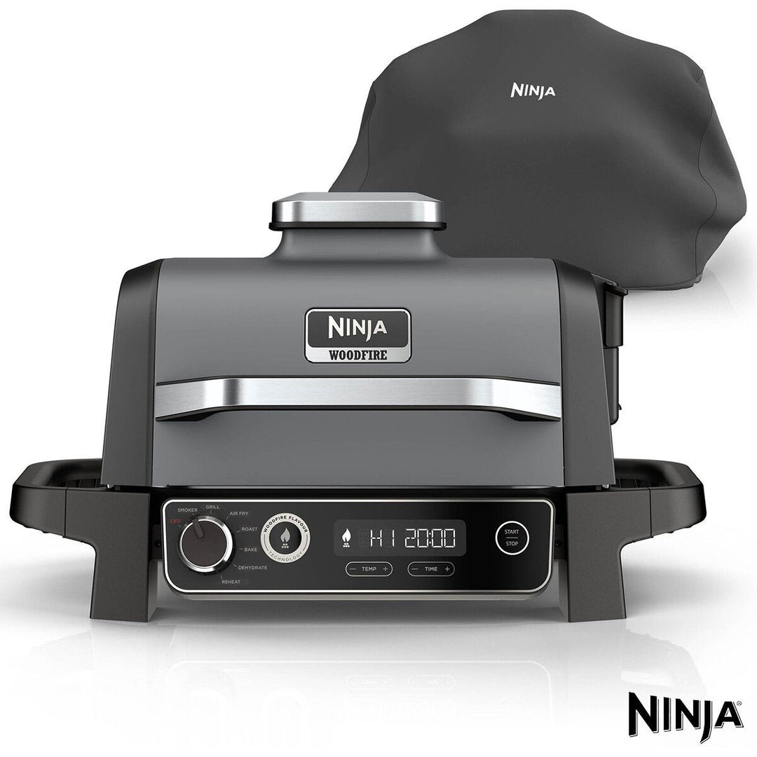 Ninja OG703UK Woodfire Electric BBQ Grill &amp; Smoker in Grey