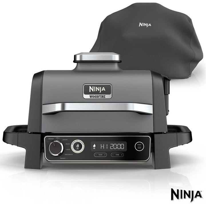 Ninja OG703UK Woodfire Electric BBQ Grill &amp; Smoker in Grey