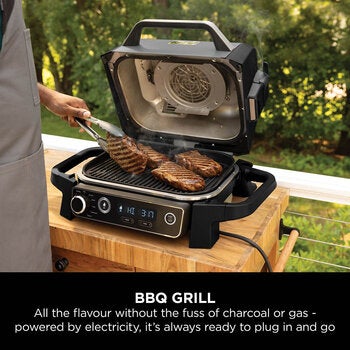 Ninja OG703UK Woodfire Electric BBQ Grill &amp; Smoker in Grey