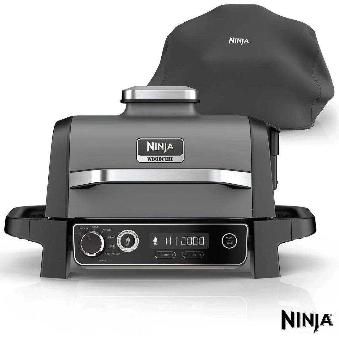 Ninja OG703UK Woodfire Electric BBQ Grill &amp; Smoker in Grey