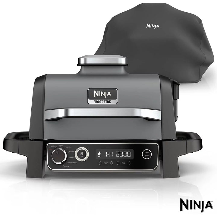 Ninja OG703UK Woodfire Electric BBQ Grill &amp; Smoker in Grey