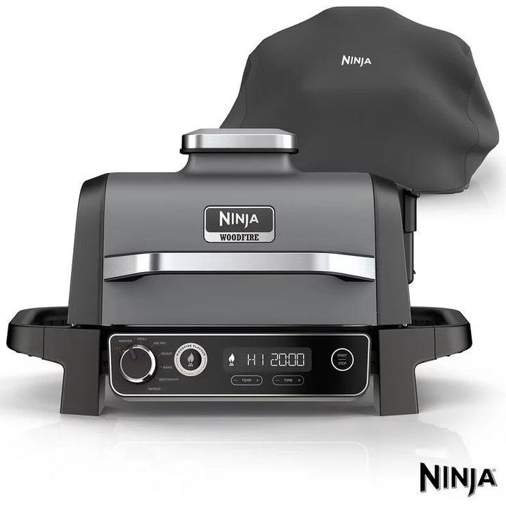 Ninja OG703UK Woodfire Electric BBQ Grill &amp; Smoker in Grey