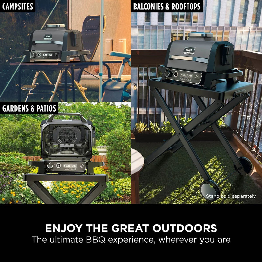Ninja OG703UK Woodfire Electric BBQ Grill &amp; Smoker in Grey