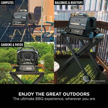 Ninja OG703UK Woodfire Electric BBQ Grill &amp; Smoker in Grey