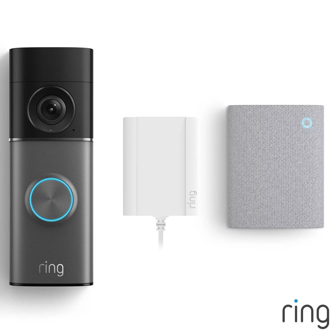 Ring Plug-In Video Doorbell Pro (3rd Gen) Satin Nickel + Chime (3rd Gen)