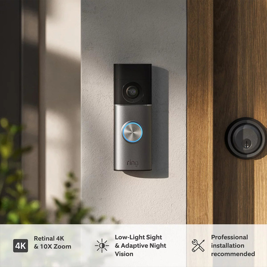 Ring Plug-In Video Doorbell Pro (3rd Gen) Satin Nickel + Chime (3rd Gen)