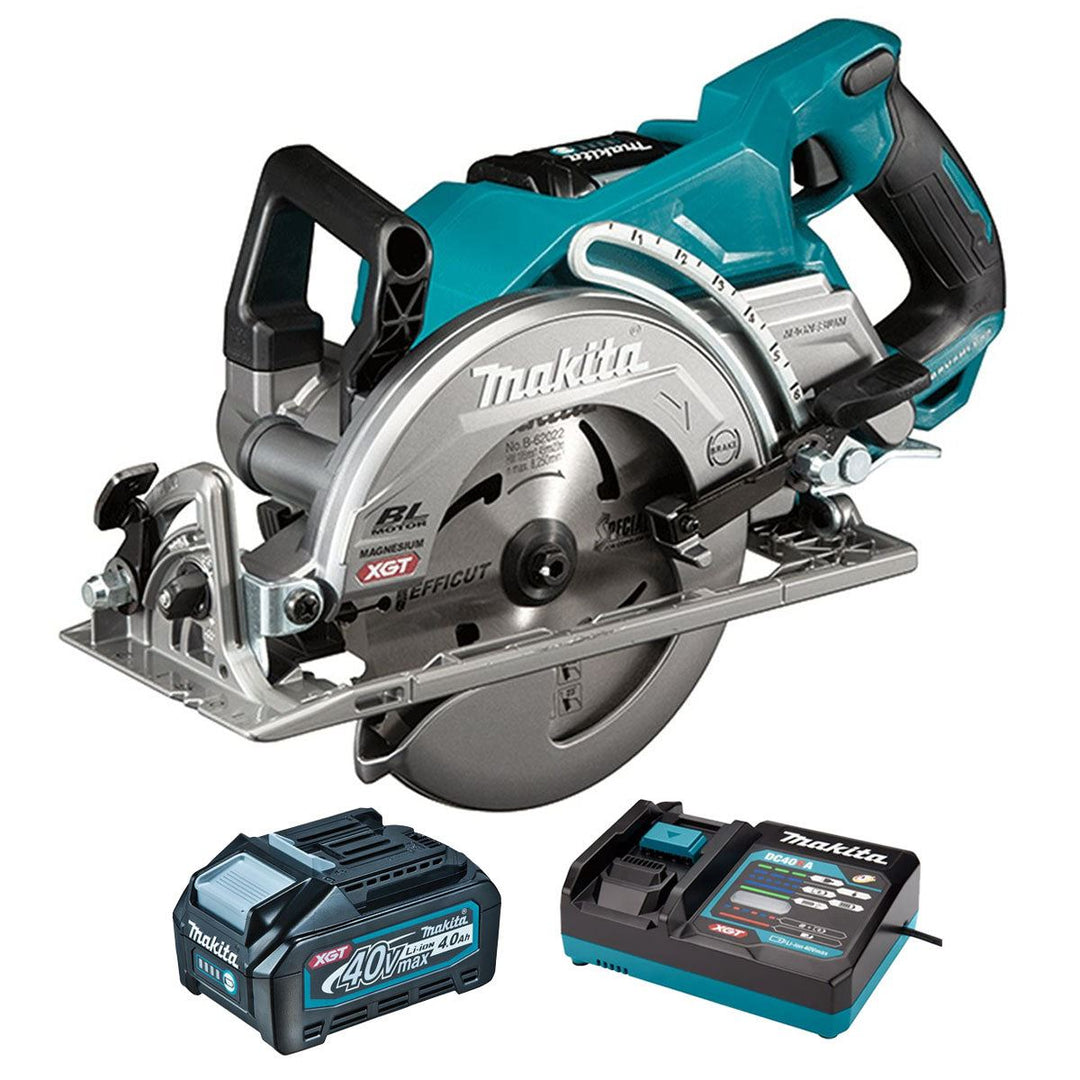 Makita RS001GZ 40V max XGT Brushless 185mm Circular Saw With 1 x 4.0Ah Battery & Charger
