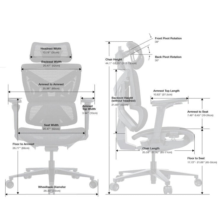 anda seaT X-Air Pro Mesh Gaming Chair, Black