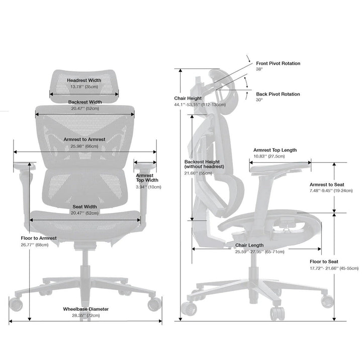 anda seaT X-Air Pro Mesh Gaming Chair, Black