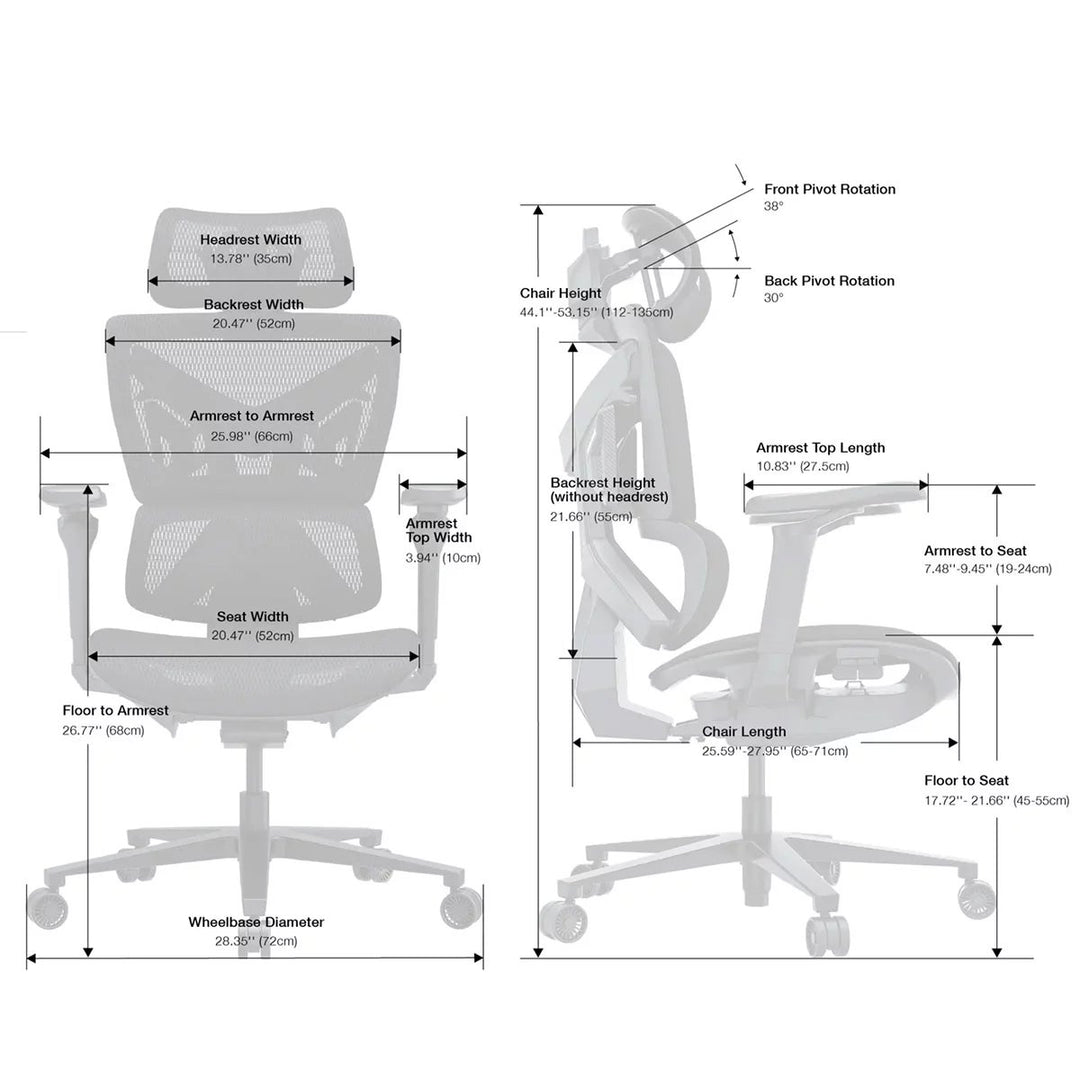 anda seaT X-Air Pro Mesh Gaming Chair, Black