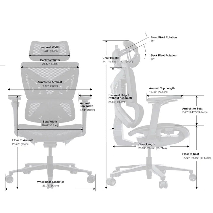anda seaT X-Air Pro Mesh Gaming Chair, Black