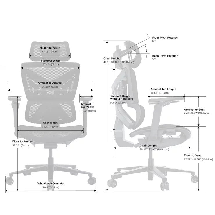 anda seaT X-Air Pro Mesh Gaming Chair, Black