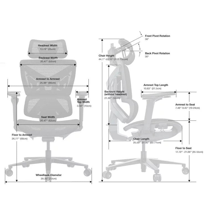 anda seaT X-Air Pro Mesh Gaming Chair, Black
