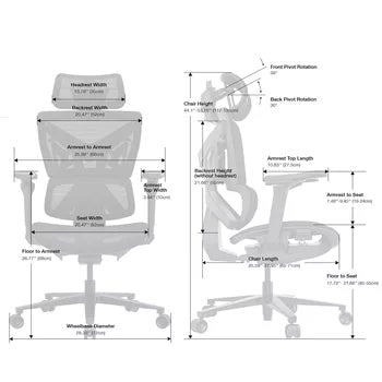 anda seaT X-Air Pro Mesh Gaming Chair, Black