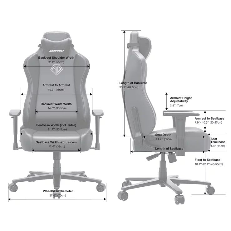 anda seaT Novis Max Extra Large Gaming Chair, Black