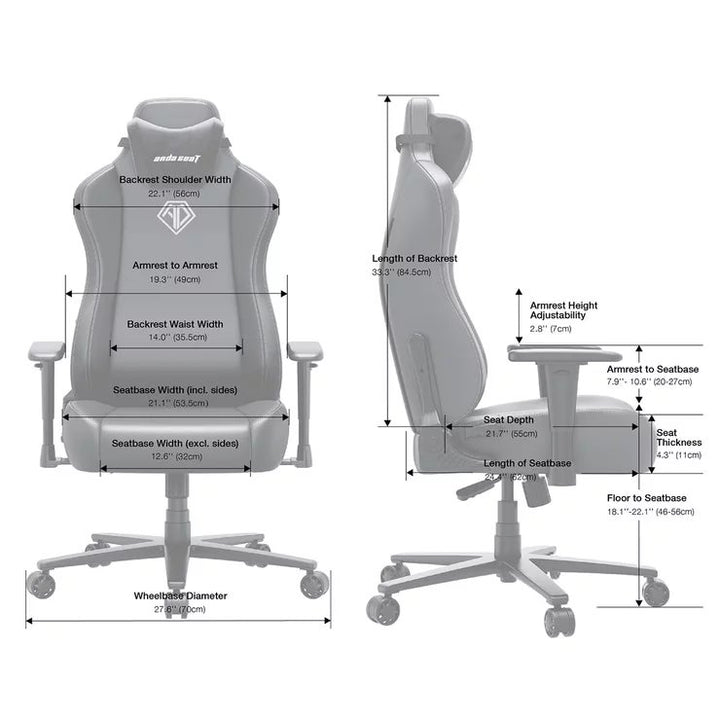anda seaT Novis Max Extra Large Gaming Chair, Black
