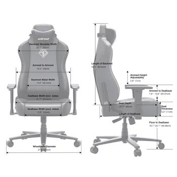 anda seaT Novis Max Extra Large Gaming Chair, Black