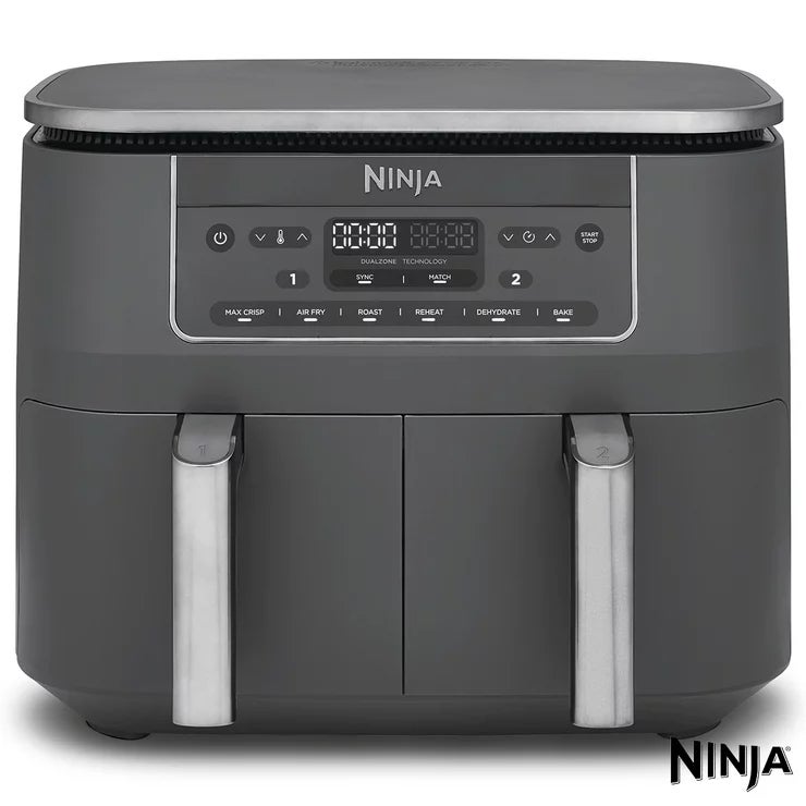 Ninja DZ300UK 6-in-1 Dual Zone Air Fryer in Gun Metal Grey