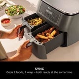 Ninja DZ300UK 6-in-1 Dual Zone Air Fryer in Gun Metal Grey