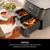 Ninja DZ300UK 6-in-1 Dual Zone Air Fryer in Gun Metal Grey