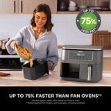 Ninja DZ300UK 6-in-1 Dual Zone Air Fryer in Gun Metal Grey