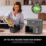 Ninja DZ300UK 6-in-1 Dual Zone Air Fryer in Gun Metal Grey