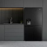 Hisense PureFlat RS818N4TFC, Non Plumbed Side By Side Fridge Freezer, C Rated In Black
