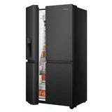 Hisense PureFlat RS818N4TFC, Non Plumbed Side By Side Fridge Freezer, C Rated In Black