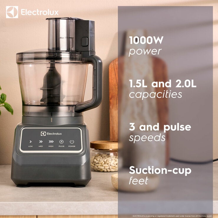 Electrolux SDA2838ELGRY 1000W Multi Food Processor &amp; Blender in Grey