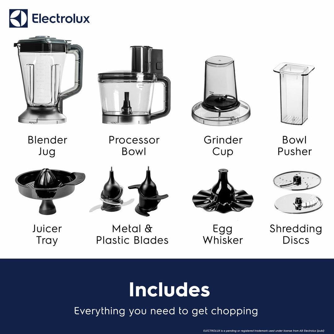 Electrolux SDA2838ELGRY 1000W Multi Food Processor &amp; Blender in Grey