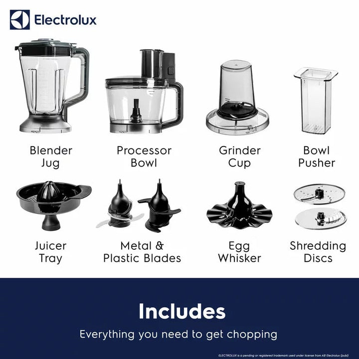 Electrolux SDA2838ELGRY 1000W Multi Food Processor &amp; Blender in Grey