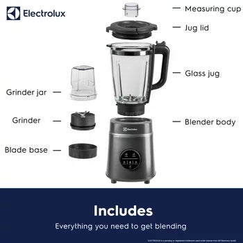 Electrolux SDA2877ELGRY 1400W Digital Blender With Grinder in Grey