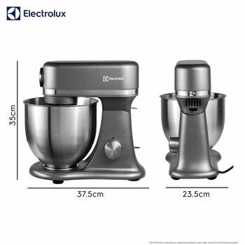 Electrolux SDA2842ELGRY 1600W Die-Cast 6.5L Stand Mixer in Grey