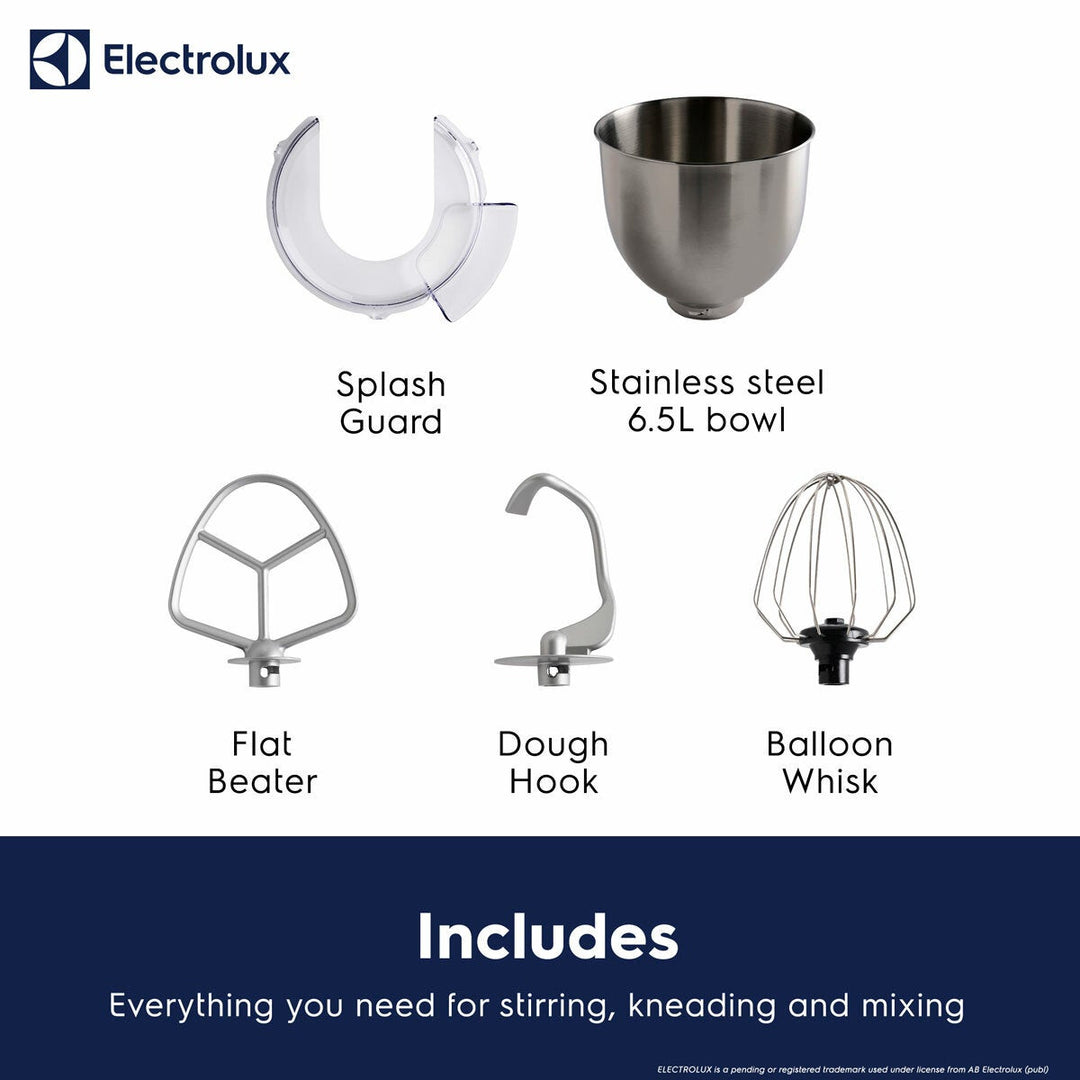 Electrolux SDA2842ELGRY 1600W Die-Cast 6.5L Stand Mixer in Grey