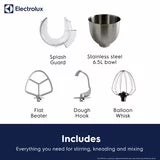 Electrolux SDA2842ELGRY 1600W Die-Cast 6.5L Stand Mixer in Grey