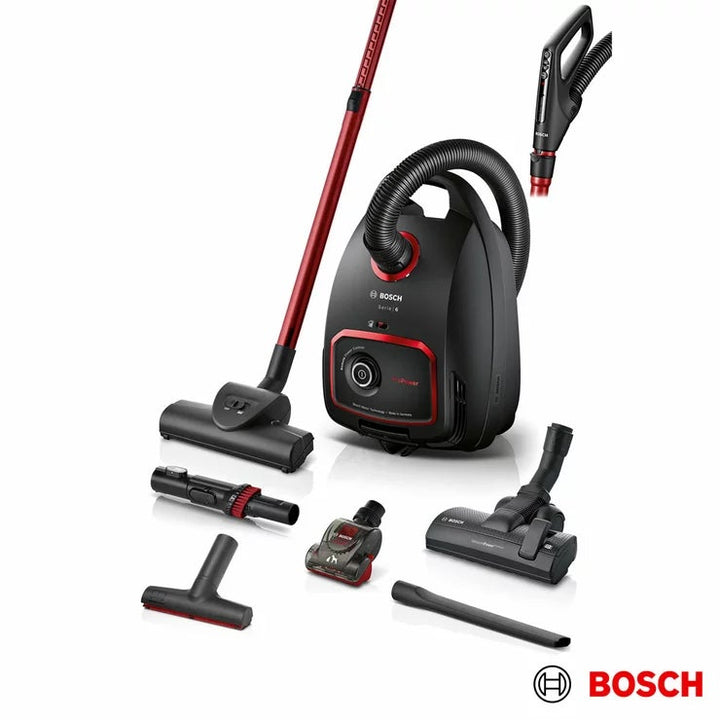 Bosch BGL6POWGB Series 6 Pro Power Bagged Cylinder Vacuum Cleaner in Black
