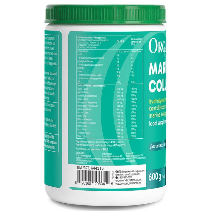 Organika Marine Collagen Powder, 600g