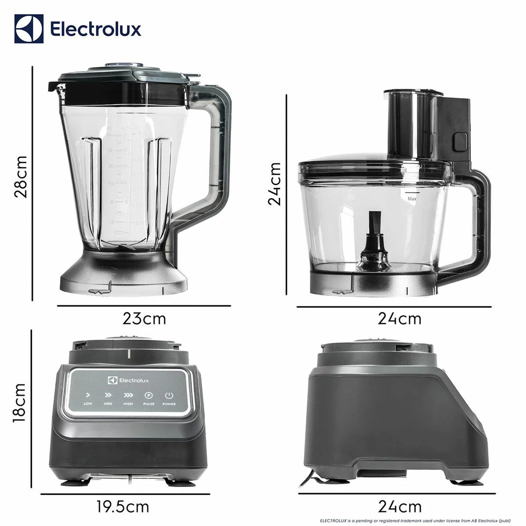 Electrolux SDA2838ELGRY 1000W Multi Food Processor &amp; Blender in Grey