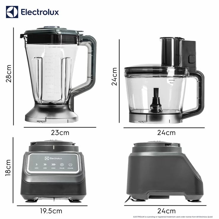 Electrolux SDA2838ELGRY 1000W Multi Food Processor &amp; Blender in Grey