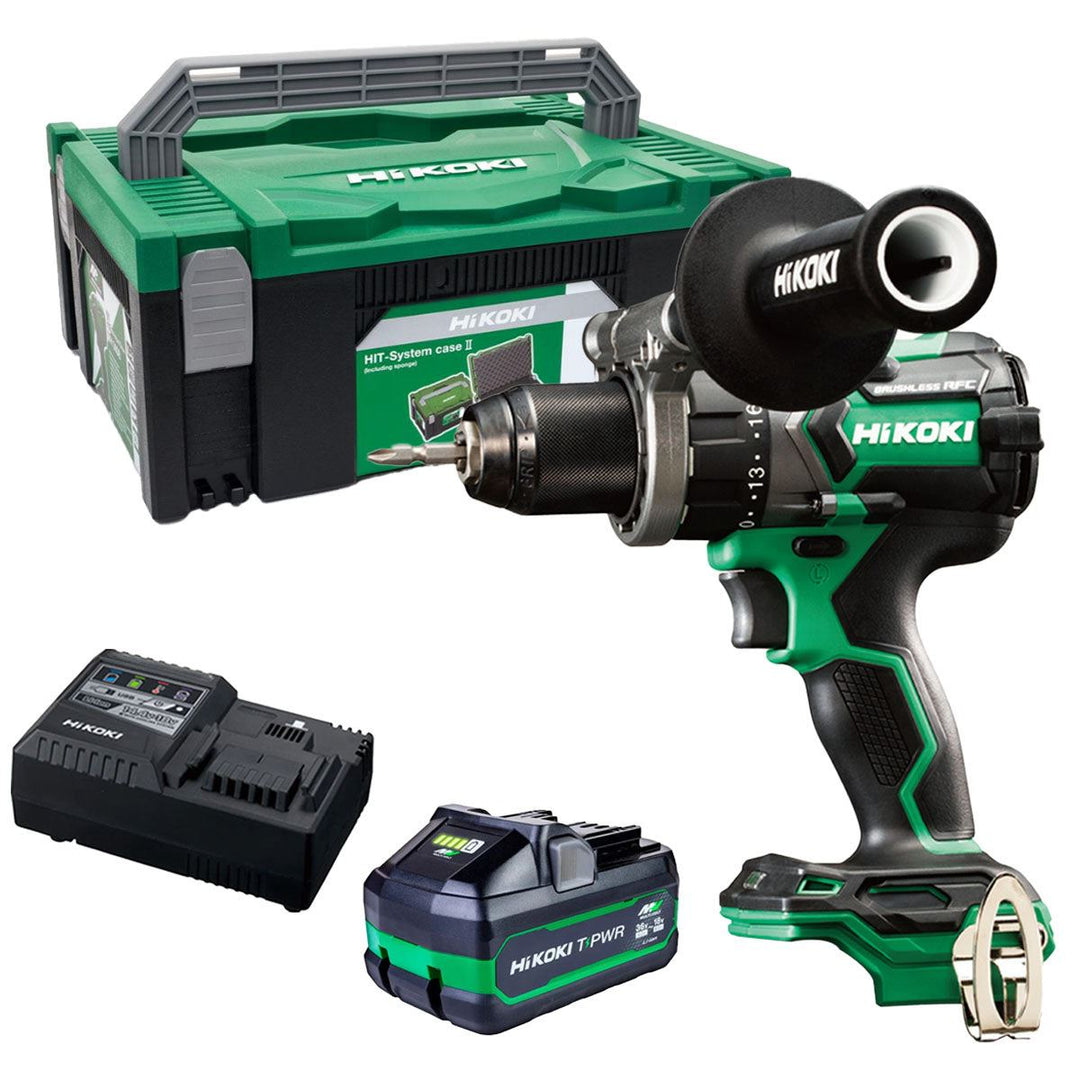 Hikoki DV18DCW2Z 18V Brushless High Torque Combi Drill with 1 x 4.0Ah/8.0Ah Battery Charger & Case