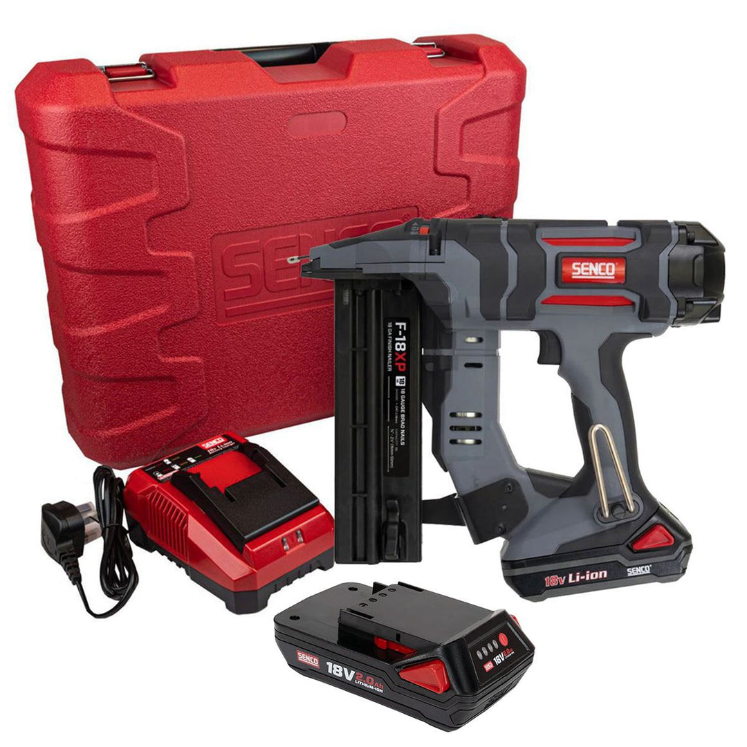 Senco 10M7501N F-18XP Fusion 18V 18G Brad Nailer with 2 x 2.0Ah Battery, Charger & Case