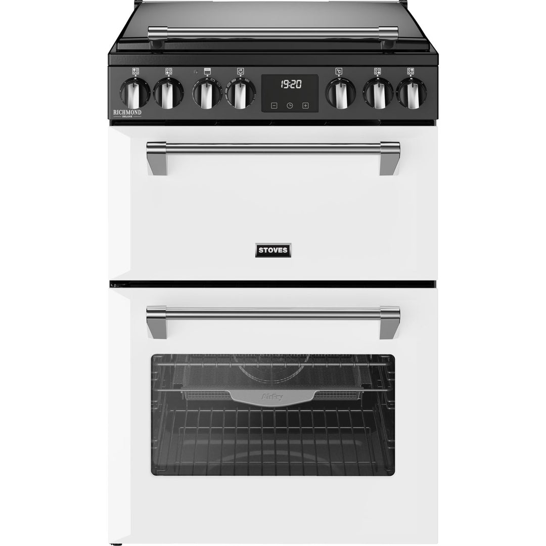 Stoves 60cm wide Double Oven Richmond DX MRA 60Ei RTY Mini Range Electric Cooker with Induction Hob - Icy White