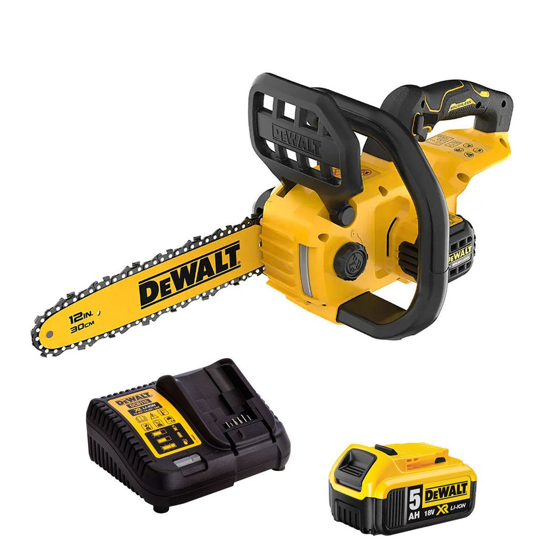 Dewalt DCMCS565N-XJ 18V XR Brushless 30cm Chainsaw with 1 x 5.0Ah Battery & Charger