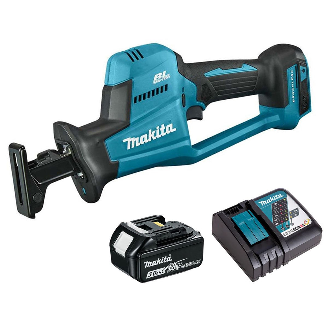 Makita DJR189Z 18V LXT Brushless Reciprocating Saw with 1 x 3.0Ah Battery & Charger