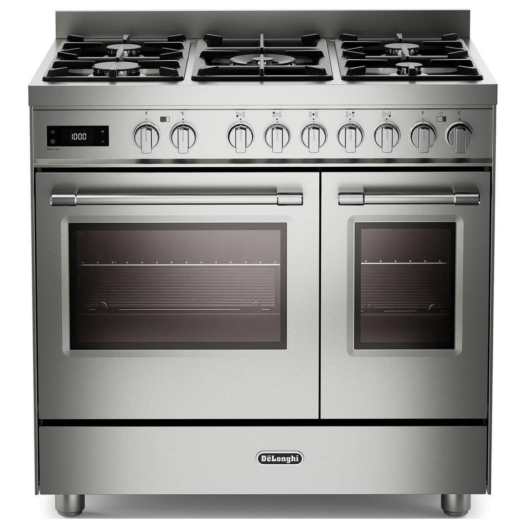 DeLonghi PRO965TMXX 90cm Wide Professional Line Dual Fuel Range Cooker in Stainless Steel