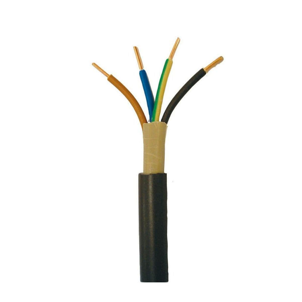 City 50 Meter Black Enviro-tuff Cable 1.5mm 4 core