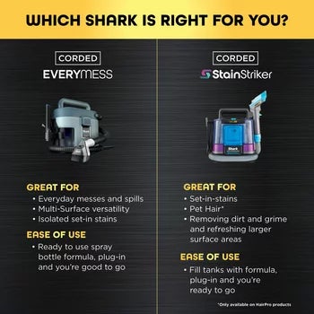 Shark VX110UK EveryMess Portable 3-in-1 Stain Eliminator, Wet &amp; Dry Vacuum